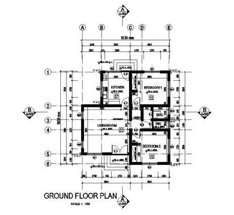 Building Plan Drawing, Bungalow House Floor Plans, Drawing House Plans, Simple Floor Plans, Bungalow Floor Plans, Bungalow Style House Plans, Story Building, Free House Plans, House Ceiling Design