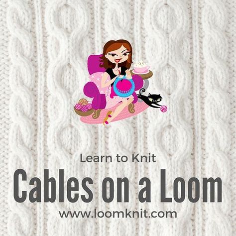 Knit Cables, Round Loom Knitting, Loom Love, Loom Knitting Tutorial, Loom Knitting Stitches, Loom Crochet, Round Loom, Spool Knitting, Knitting Hacks