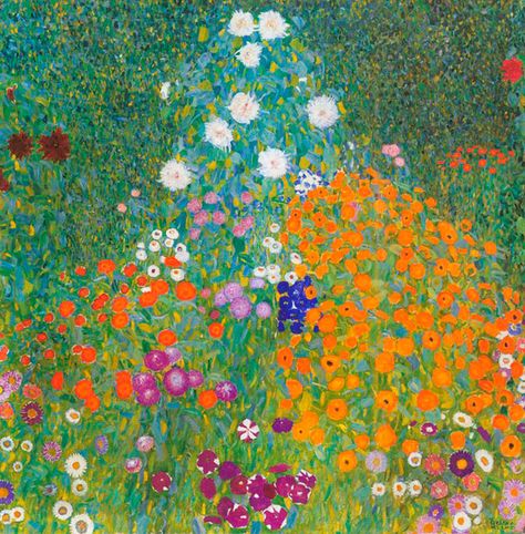 Modern Garden: Monet to Matisse - We Made This Klimt Flower Garden, Famous Landscape Paintings, Art Klimt, Gustav Klimt Art, Klimt Paintings, Klimt Art, Garden Window, Alberto Giacometti, Window Cling