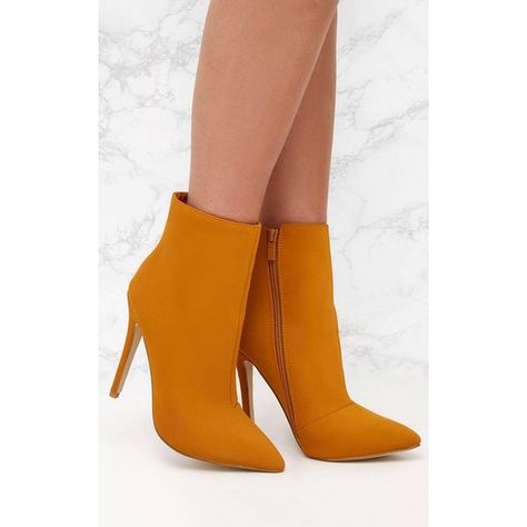 Mustard Heeled Point Ankle Boot (62 AUD) ❤ liked on Polyvore featuring shoes, boots, ankle booties, yellow, stiletto heel ankle boots, pointed ankle booties, stiletto booties, ankle boots and stiletto boots Yellow Ankle Boots, Pointed Ankle Boots, Pointy Toe Boots, Yellow Boots, Shoes Boots Ankle, Stiletto Boots, Yellow Mustard, Toe Boots, Ankle Bones