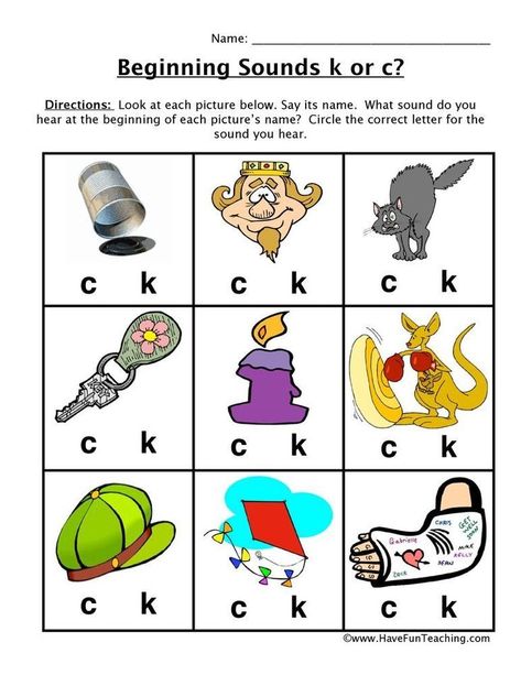 Ck Worksheets For Kindergarten Circle Beginning Sounds K C Worksheet 1CC C Worksheet, Sight Word Worksheets Free, Teaching Letter Sounds, Alphabet Activities Kindergarten, Letter Worksheets For Preschool, Beginning Sounds Worksheets, Printable Alphabet Worksheets, Have Fun Teaching, Reading Street