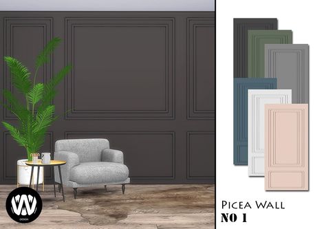 Picea Walls | Patreon Sims 4 Cc Walls Wallpapers, Sims 4 Cc Wood Panelling, Sims 4 Cc Wondymoon, Sims 4 Custom Content Wallpaper, Sims 4 Panel Wall, Sims 4 Cc Wall Panel, Sims4 Wall Decor, Sims 4 Cc Wallpaper Modern, Sims 4 Paneling Cc