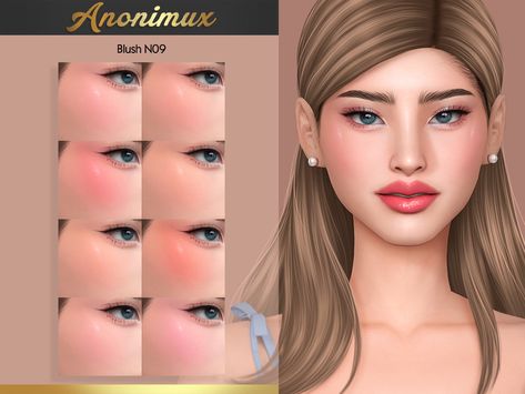 Sims 4 Cc Makeup Blush, Sims 4 Cc Blush, Sims Face, Alpha Sims, Sims Makeup, Sims Lookbook, Makeup Cc, Sims 4 Cc Makeup, Sims 4 Body Mods