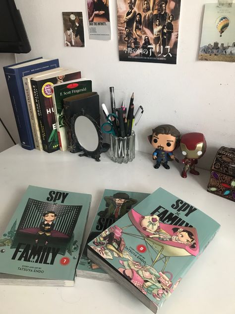 #aesthetic #manga #spyxfamily #desk #deskaesthetic #deskdecor #anime #animeroom Manga anime room spy x family desk aesthetic Anime Desk Ideas, Spy X Family Manga, Desk Aesthetic, Anime Room, Dream Room Inspiration, Spy X Family, Bedroom Decoration, Dream Room, New Room