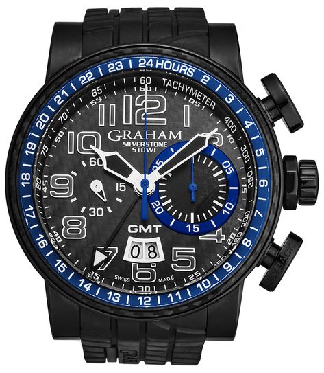 Graham Silverstone Men's Watch Model 2BLCB.B30A.K47N Graham Watch, Luxury Timepieces, Free Bracelet, Watch Faces, Luxury Watches For Men, Watch Model, Black Stainless Steel, Black Watch, Black Rubber