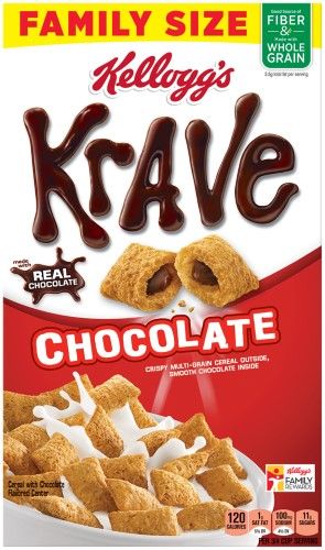 Kellogg's Krave Cereal, Chocolate, 19.9 Oz Krave Cereal, Kids Cereal, Chocolate Cereal, Instant Breakfast, Cold Cereal, Balanced Breakfast, Good Source Of Fiber, Cereal Recipes, New Flavour