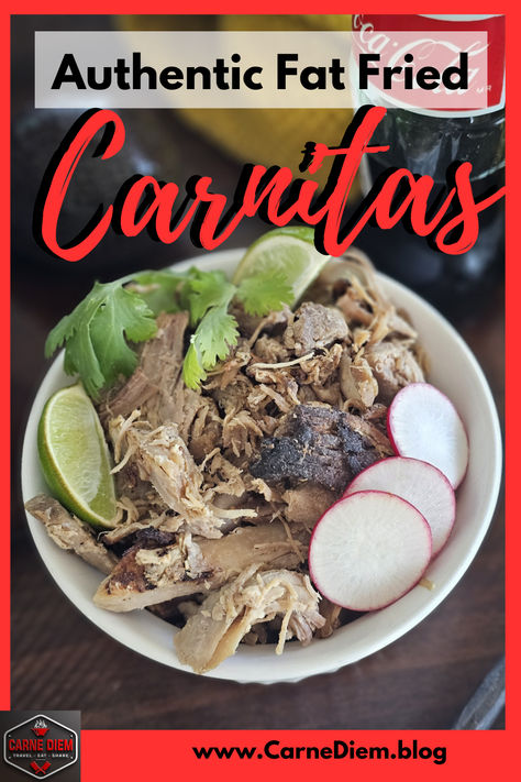 Cooked in lard, these Michoacan style pork carnitas are the perfect authentic carnitas recipe to make at home in your Dutch oven. This recipe uses seasoned and slow cooked fresh pork butt for fall apart tender pork carnitas.  The make for the perfect pork filling for tacos or burritos, or serve it as part of your Cinco de Mayo celebration. Authentic Carnitas, Authentic Carnitas Recipe, Southwest Food, Hawaiian Pulled Pork, Carolina Pulled Pork, Pork Carnitas Recipe, Pork Shoulder Recipes, Cinco De Mayo Celebration, Pork Nachos