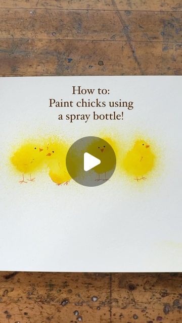 Sarah Cray on Instagram: "Here is a fun and easy watercolor painting you can do in just a few minutes! I thought this might be cute as little Easter card or even place cards for Easter dinner! The kids can get in on the fun too :) Remember to let the chicks have their own personality and it’s ok if they turn out a bit wonky 🐥🐣🐥" Spring Watercolor Painting Easy, Easter Watercolor Paintings Easy, Watercolor Painting Easy, Birds For Kids, Diy Large Wall Art, April Art, Learn Watercolor Painting, Kids Watercolor, Watercolor Tips