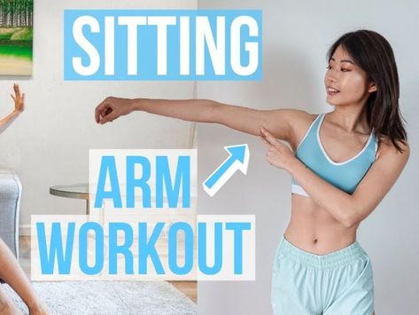 Workout While Sitting Down! 😱 | physical exercise, shoulder | The Ultimate Sitting Arm And Shoulder Workout! | By Emi Wong | Facebook Arm And Shoulder Workout, Exercise Shoulder, Emi Wong, Tone Arms Workout, Warrior Workout, Arm Exercises, Physical Exercise, Toned Arms, Shoulder Workout