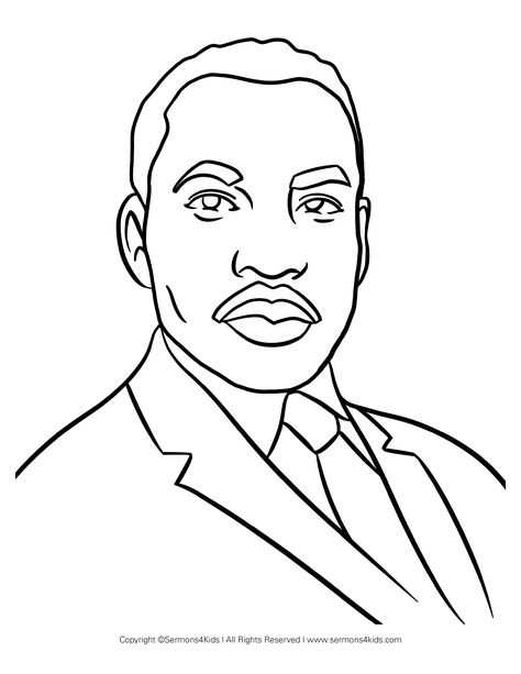 Martin Luther King, Jr. Martin Luther King Pictures, Martin Luther King Jr Crafts, King Drawing, Childrens Sermons, Bible Story Crafts, Mlk Jr, Dr Martin Luther King, Library Activities, Martin Luther King Day