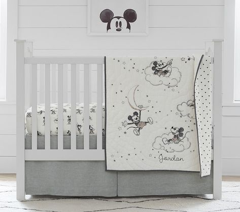 Black And White Mickey Nursery, Black And White Disney Nursery, Vintage Mickey Mouse Nursery, Vintage Mickey Nursery, Mickey Mouse Nursery Ideas, Baby Boy Nursery Disney, Baby Boy Disney Nursery, Boy Disney Nursery, Mickey Mouse Nursery Boy