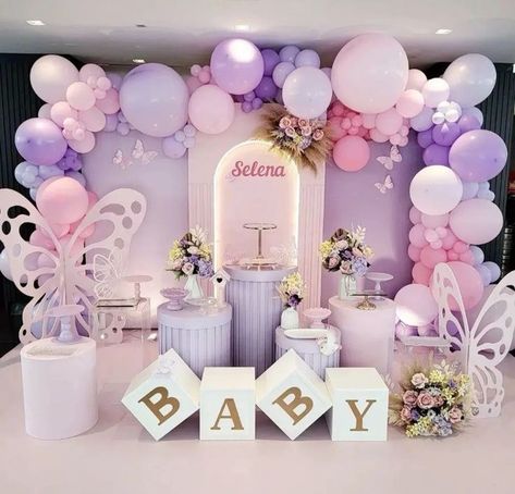 Lilac Baby Shower, Theme Bapteme, Cozy Fall Home, Butterfly Baby Shower Theme, Ideas For Autumn, Fall Home Decor Ideas, 1st Birthday Girl Decorations, Baby Birthday Decorations, Baby Birthday Themes