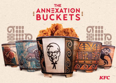 Clay KFC buckets support Costa Rica tourism | Ad Age Kfc Restaurant, Chicken Bucket, Kentucky Fried, Fire Clay, Food Ads, Costa Rican, African Food, Packaging Design Inspiration, Root Beer