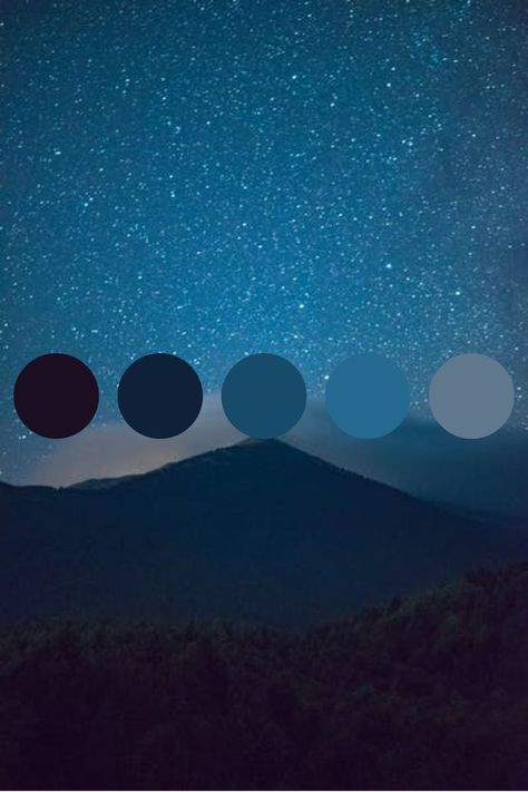 Celestial Color Palette, Sky Mountain, Colors Palette, Starry Night Sky, Deep Space, Mountain Range, Night Sky, Night Skies, Starry Night