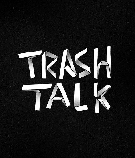 Paper type Trash Talk, Typographic Art, Digital Graphic Design, Zoom Photo, Types Of Lettering, Online Portfolio, Graphic Design Typography, Graphic Design Inspiration, Typography Design