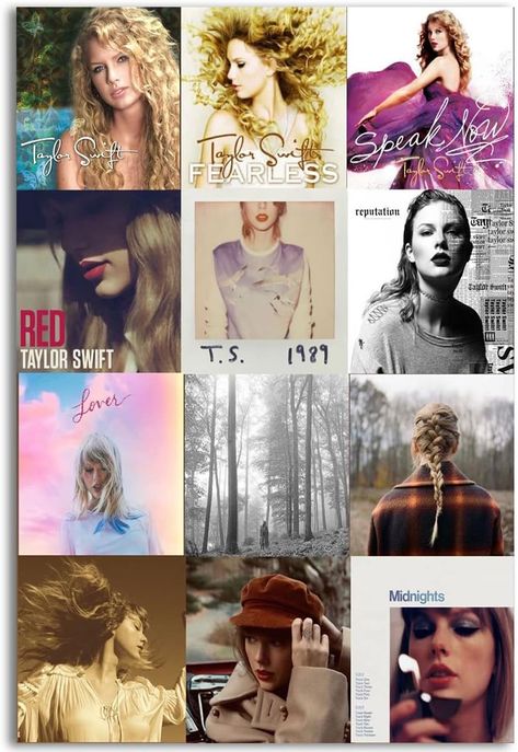 Taylor Swift's Album Covers, Every Taylor Swift Album Cover, Taylor Swift Eras Album Covers, Taylor Swift Album Covers Taylors Version, All 10 Taylor Swift Albums, Taylor Swift Collage Wallpaper All Albums, Taylor Swift Album Pictures, Taylor Swift All Albums Covers, All Albums Of Taylor Swift