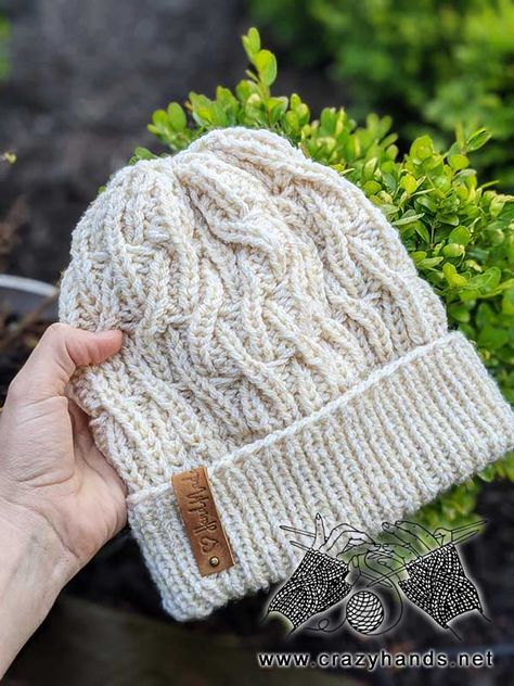 Cable Hat Knit Pattern, Cable Beanie Knitting Pattern, Cable Knit Hat Pattern Free, Knit Hat Patterns, Ponytail Hat Pattern, Cable Knit Hat Pattern, Cabled Hat Pattern, Free Knitting Patterns For Women, Knit Hat Pattern