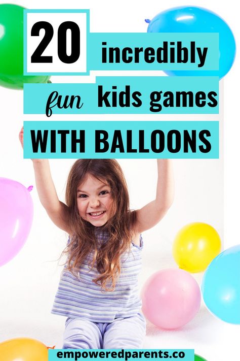 Here are 20 super fun and simple kids' games with balloons. Each activity will help your children learn a new skill too | Balloon games for kids | kids games with balloons | games to play with balloons for kids | Games With Balloons, Kids Bible Object Lessons, Balloon Party Games, Balloon Games For Kids, Olympic Idea, Balloon Games, Fall Games, Physical Education Activities, Learning Games For Kids