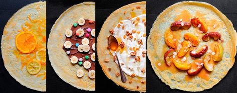 Quelles garnitures pour ma crêpe party ? : Femme Actuelle Le MAG Crêpe Party, Crepe Party, Crepes Party, Tacos, Ethnic Recipes