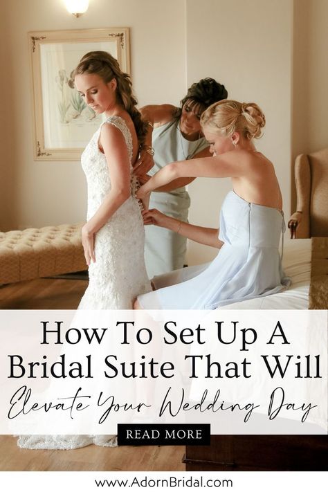 Elevate your bridal experience with the perfect bridal suite. This blog post from Adorn Bridal will give you the best bridal suite ideas and bridal suite must haves. From a bridal suite emergency kit to bridal suite music, start your wedding day prep with a relaxing environment. Click the link to get your bridal suite checklist now! Bridal Suite Ideas, Wedding Day Prep, Curvy Wedding, Suite Ideas, Bridal Party Getting Ready, Wedding Readings, Bridal Preparation, Wedding Help, Bridal Prep