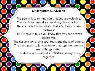 It's Elementary!: Back to School Survival Kits Kindergarten Survival Kit, Parent Survival Kit, Kindergarten Parent, School Survival Kits, Kindergarten Gifts, Study Program, Try Your Best, School Survival, Survival Kit