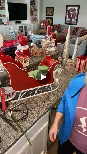 Afraid of making centerpieces?  Watch a Peppermint Sleigh come to life!! | mobile app, website, sled | Come join me while I make a peppermint sleigh❤️🤍 Most items are available on my website and App | By DecoratorCrafts | Facebook Decorating A Sleigh For Christmas, Diy Christmas Sleigh Decor, Diy Sleigh Decoration, Sled Decorating Ideas Diy, Sleigh Decorating Ideas Christmas, Sleigh Decorating Ideas, Sleigh Centerpiece, Mobile App Website, Making Centerpieces