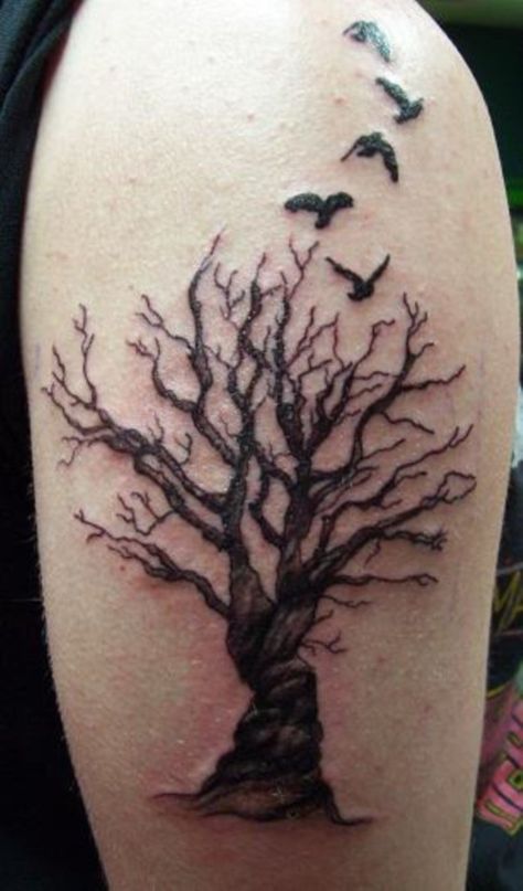 Dead Tree Tattoo, Celtic Tree Tattoos, Oak Tree Tattoo, Tree Tattoo Designs, Tattoos Skull, Make Tattoo, Modern Tattoos, Tree Tattoo, Symbolic Tattoos