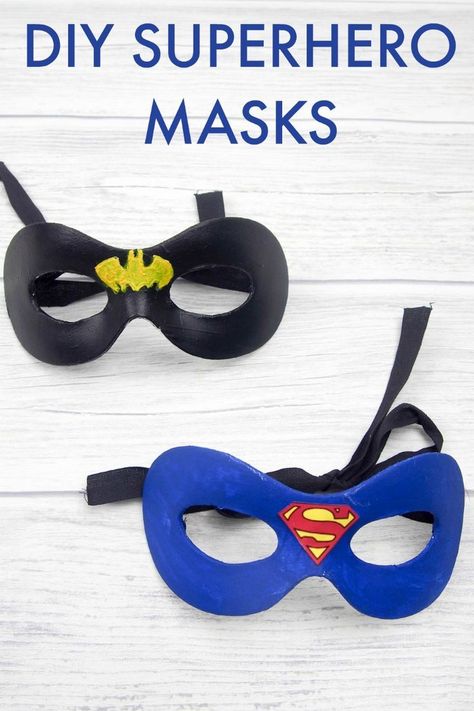 DIY Superhero Masks - Crafting with Tweens http://www.muminthemadhouse.com/diy-superhero-masks-crafting-with-tweens/?utm_campaign=coschedule&utm_source=pinterest&utm_medium=Jen%20Walshaw&utm_content=DIY%20Superhero%20Masks%20-%20Crafting%20with%20Tweens These DIY Superhero Masks look amazing and are so simple to make. They are perfect for crafting with your tweens. Superman Mask, Batgirl Party, Super Hero Activities, Diy Superhero, Snail Craft, Cloth Ideas, Superhero Masks, Masks Crafts, Winter Activities For Kids