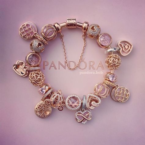 Pandora Bracelet Charms Ideas, Girly Bracelets, Pandora Bracelet Designs, Pandora Inspiration, Tiffany And Co Jewelry, Pandora Jewelry Charms, Accesories Jewelry, Dope Jewelry, Pandora Bracelet Charms