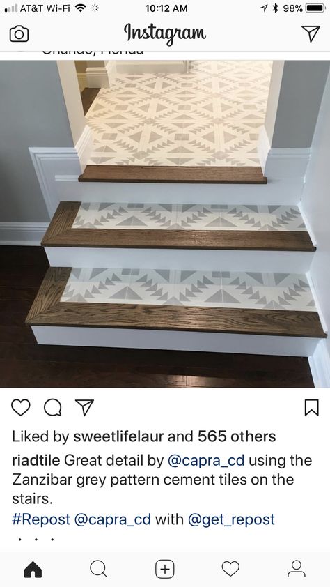 Floor To Stairs Transition, Tile Step Down Transition, Tile Entryway Transition To Wood, Stair Tiles, Entryway Remodel, House Expansion, Tile To Wood Transition, Room Tiles Floor, Faux Wood Tiles