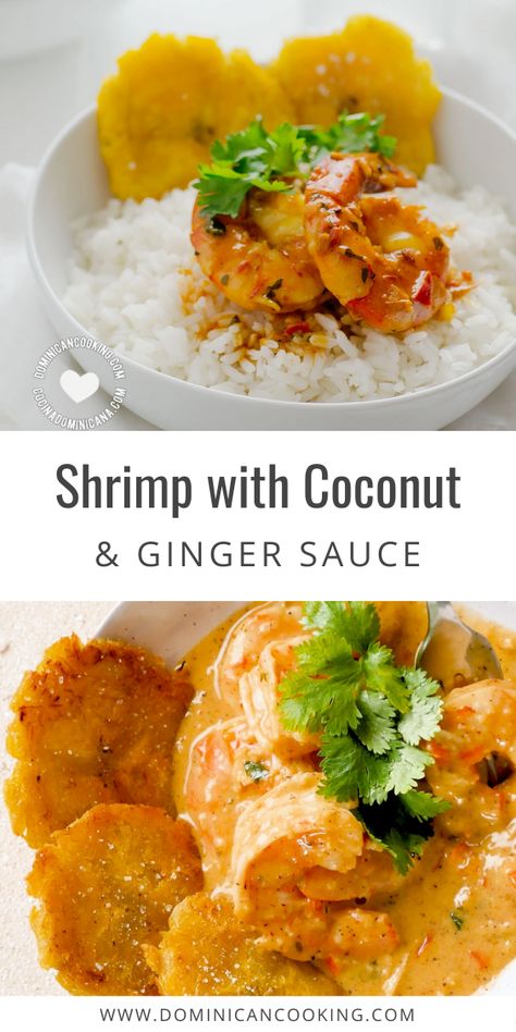 Dominicano Recipes, Recipe Shrimp, Recipes Shrimp, Simple Family Meals, Boricua Recipes, Dominican Food, Shrimp Recipes For Dinner, Coconut Sauce, Ginger Sauce