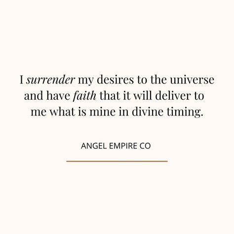 Universe Affirmations, Having Faith, I Surrender, Divine Timing, Have Faith, Dream Board, The Universe, Self Love, Affirmations