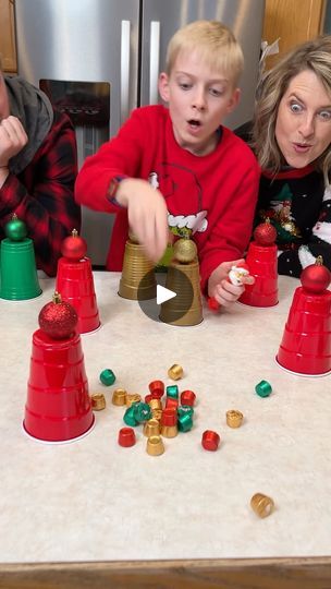 What's Under the Cup -- Family Game 🥤 | What's Under the Cup -- Family Game 🥤 Mom, Dad, and family play a fun Christmas cup roulette with some awesome prizes. Fun idea for Holiday gatherings.... | By Benson Crew | Facebook Fun Cup Games For Adults, Cup Game For Christmas, Red Solo Cup Games, Summer Party Games, Cup Game, Cup Games, Red Solo Cup, Family Ideas, Holiday Games