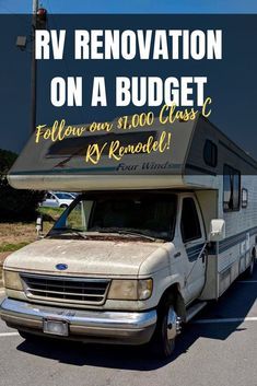 Rv Renovation Ideas Motorhome, Minnie Winnie Winnebago Remodel, Vintage Motorhome Remodel, Class C Rv Renovation, Motorhome Renovation Ideas, Class C Remodel Rv Interior, Class C Motorhome Makeover, C Class Rv Remodel, Class C Camper Remodel