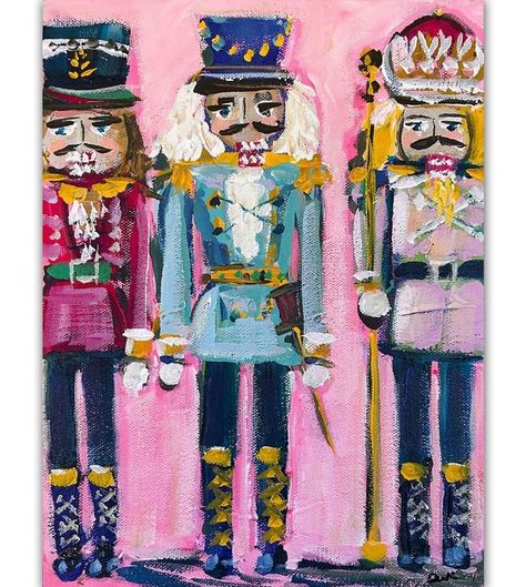 Nutcracker Painting, Ballerinas Dancing, Nutcracker Christmas Decorations, Modern Portrait, Pretty Christmas, Warrior Girl, Christmas Paintings, Painting Class, Nutcracker Christmas