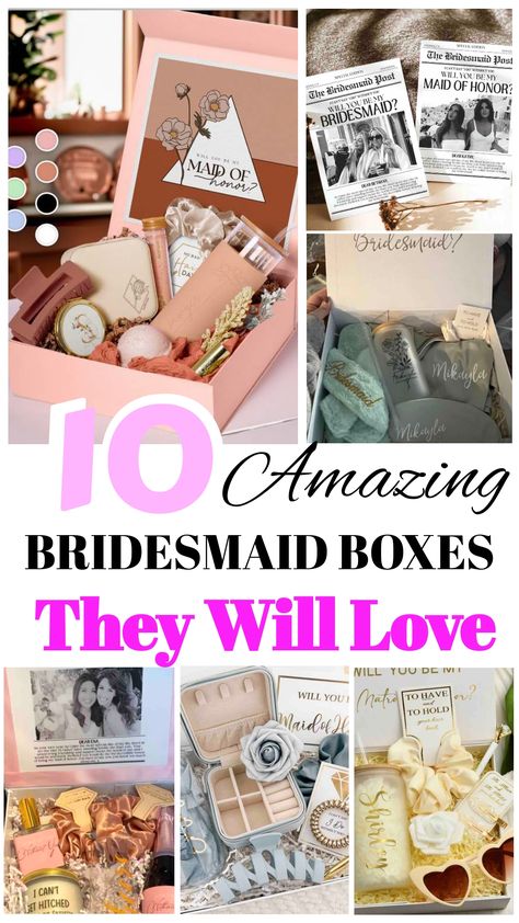 Explore a curated selection of 10 charming and creative bridesmaid proposal box concepts to find the ideal way to ask your closest friends to be a part of your special day. Treat them with personalized items and luxury self-care products that will make the moment even more memorable. Your bridesmaids will surely appreciate these thoughtful gestures as you invite them to stand beside you on your wedding day. Creative Bridesmaid Proposal Ideas, Bridesmaid Proposal Gift Ideas, Ways To Ask Bridesmaids, Proposal Gift Ideas, Unique Bridesmaid Proposal, Celebrating Friendship, Satin Pjs, Proposal Boxes, Always A Bridesmaid