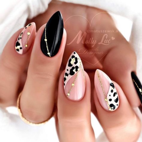 Kutek Disney, Leopard Print Nails, Leopard Nails, Animal Nails, Animal Print Nails, Pretty Nail Art, Glam Nails, Pink Nail, Classy Nails