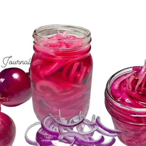 Starchy Sides, Red Onion Recipes, Food Canning, Pickled Red Onions, Pickled Onions, Red Onions, Cane Sugar, White Vinegar, Canning Recipes