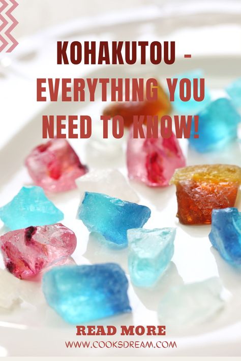 Japanese Kohakutou Candy, Crystal Candies Recipe, Japanese Crystal Candy Recipe, Crystal Gummy Candy, Vietnamese Crystal Candy, Crystal Gem Candy, How To Make Crystal Candy Recipe, Kohakatu Recipe, How To Make Kohakuto