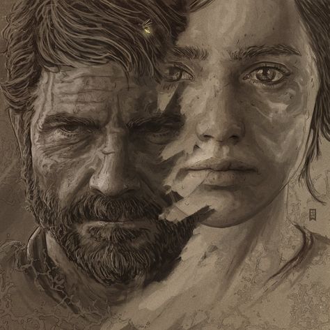 The Last Of Us Sketch, Tlou Art, Joel Tlou, Ellie And Joel, Classic Car Photoshoot, The Last Of Us2, Dark Artwork, Gaming Tattoo, Anime Printables