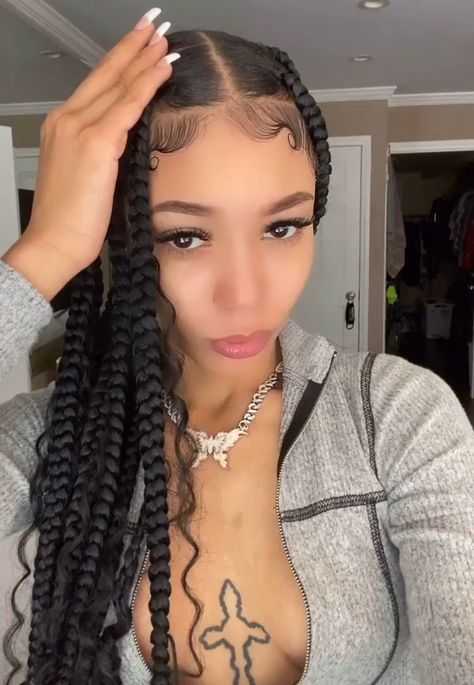 Coi Leray Braids, Coi Leray, Icy Girl, Braids Hairstyles Pictures, Girls Braids, Hot Hair Styles, Baddie Hairstyles, Braids For Black Hair, Fav Celebs