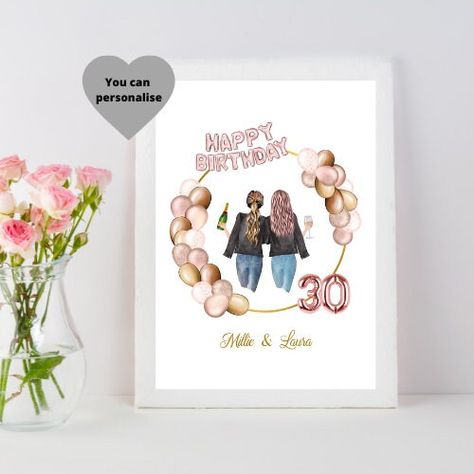 Happy Birthday Sarah, Birthday 21st, Gift Ideas Birthday, 30th Birthday Gift, Happy 21st Birthday, Happy 30th Birthday, 16th Birthday Gifts, Gift For Best Friend, Bestie Gifts