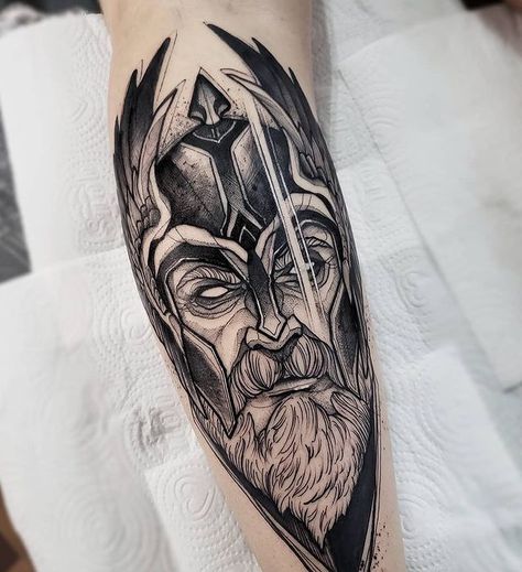 Beard Tattoo, Tattoo Drawings, Skull Tattoo, Portrait Tattoo, Vikings, Tatting, Art Drawings, Tattoos, Drawings