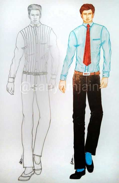 Men's Formal wear Fashion Illustrations designed by Sanyam Jain Mens Fashion Illustration Casual, Mens Formal Wear Office, Dress Illustration Fashion, Male Illustration, Fashion Sketches Men, Men's Formal Wear, Western Outfits Men, Fashion Figure, Formal Men