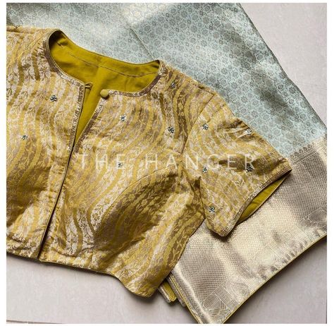 Front Blouse Neck Designs, Checks Blouse Designs For Saree, Banaras Blouse Designs, Banaras Blouse Designs Latest, Bandhni Blouse Designs Latest, Banaras Blouse, 50 Blouse Designs, Cotton Blouse Design, Blouse Designs Catalogue