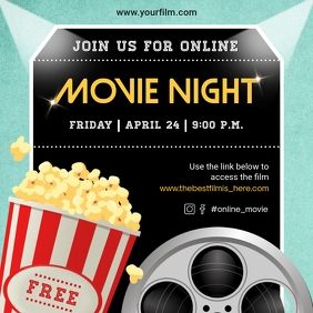 Customize 2,120+ Theatre And Film Poster Templates | PosterMyWall Movie Date Invitation, Movie Watch Party, Movie Night Invitations, Online Message, Easter Menu, Backyard Movie Nights, Backyard Movie, Invitation Design Template, Ig Templates