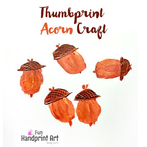 Not all acorn crafts cost a lot of money to pull off. We have a super Fun Thumbprint Acorn Craft that kids will love to make and family will love to keep. Acorn Craft, September Art, Thumbprint Art, September Crafts, Fingerprint Crafts, Fingerprint Art, Acorn Crafts, Footprint Crafts, Fall Arts And Crafts