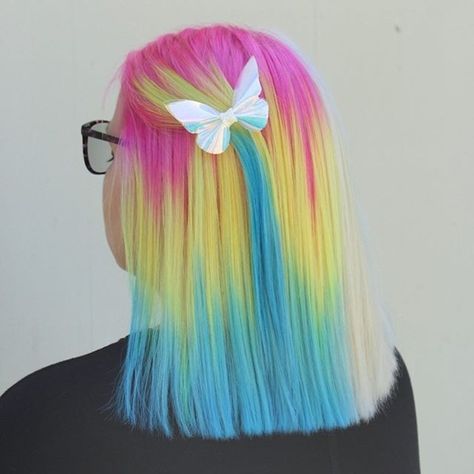 Pride Hair, Nordic Blonde, Haircolor Ideas, Pan Pride, Vivid Hair Color, Pulp Riot Hair, Pansexual Pride, Best Hairstyle, Platinum Hair