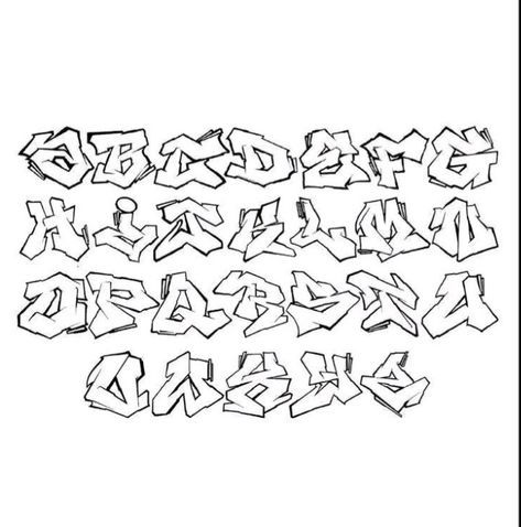 Graffiti Letters Styles, Free Graffiti Fonts, Graffiti Alphabet Styles, Alfabet Font, Easy Graffiti Drawings, Alphabet Graffiti, Graffiti Lettering Alphabet, Graffiti Wildstyle, Graffiti Art Letters