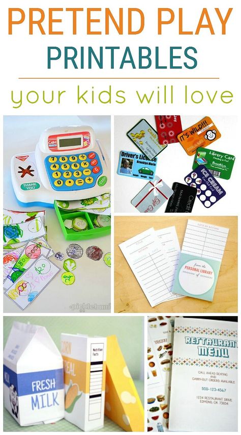 Pretend Play Printables 2 Pretend Play Printables, Play Printables, Dramatic Play Themes, Dramatic Play Printables, Purposeful Play, Dramatic Play Preschool, Dramatic Play Area, Dramatic Play Centers, Printables For Kids